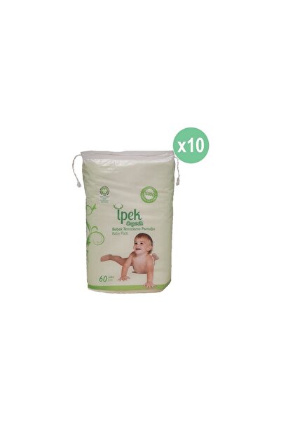 İpek Organik Bebek Temizleme Pamuğu 60'lı, 10'lu Paket