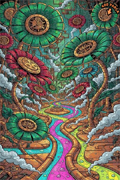 Teona Ahşap لغز خشبي بإطار مزدوج الطبقات من سلسلة فلورسنس ستيم فيوتوريستيك، 4...