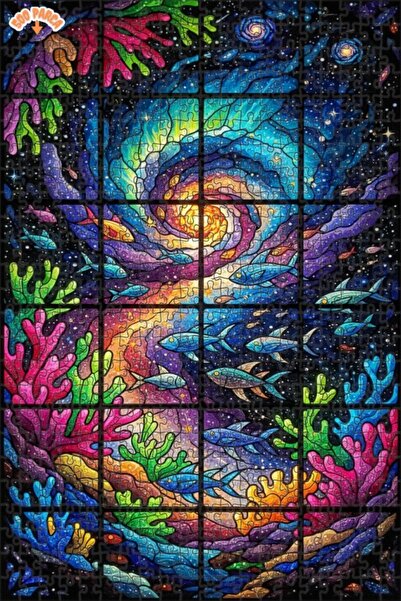 Teona Ahşap لغز خشبي رائع متعدد الألوان على شكل أسماك ومرجان، ذو طبقتين، 500 ...