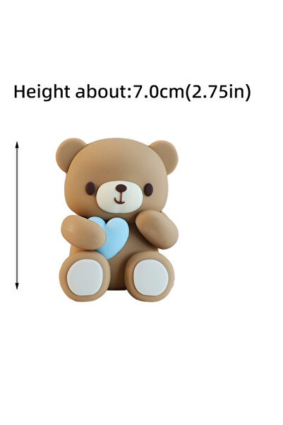 Choice20 دب جديد لتزيين الكيك، دب طروادة، حروف وردية وزرقاء، كلمة "طفل" لتزيي...