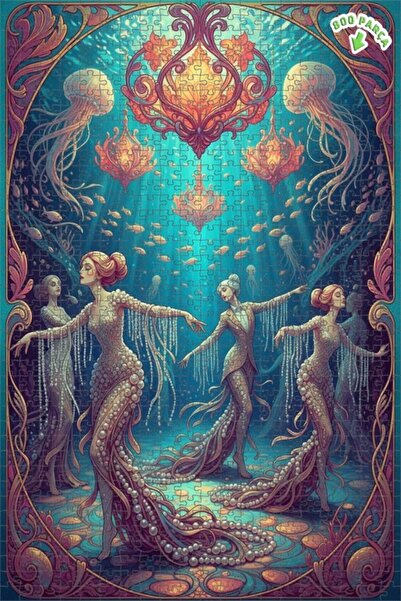 Teona Ahşap لوحة فنية خشبية مؤطرة على طراز الآرت نوفو بتصميم رقصة صفارات الإن...