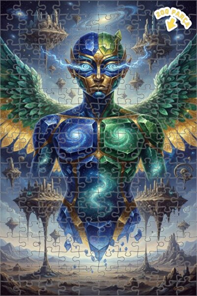 Teona Ahşap لغز خشبي ذو طبقتين على شكل جناح إلهي فلكي، 200 قطعة، 25x35