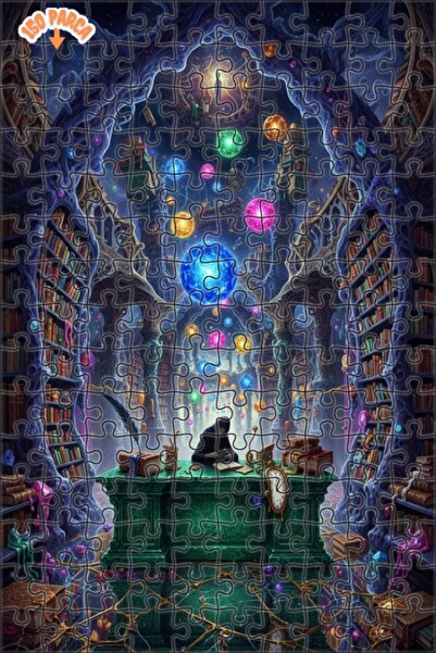 Teona Ahşap لغز خشبي مؤطر ذو طبقتين بمظهر لوحة زيتية من سلسلة أسرار المكتبة ا...