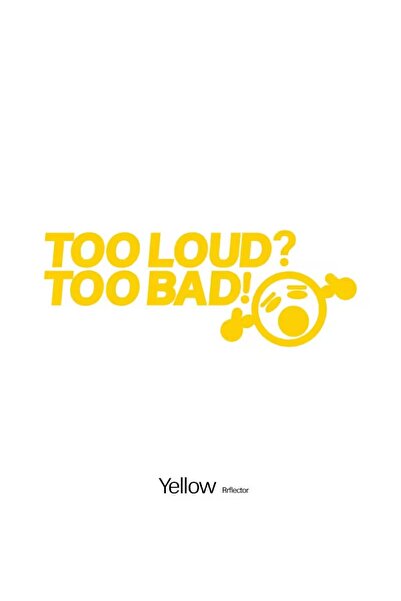ÖZGÜL REKLAM ملصق نظام صوت باس TOO LOUD TOO BAD، ملصق سيارة/ملصق محرك/ملصق لا...