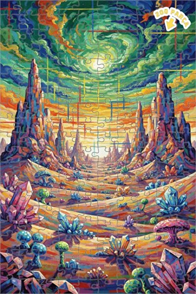 Teona Ahşap لغز فني بمنظر وادي الكريستال مع رؤية لوحة زيتية 200 قطعة 25×35
