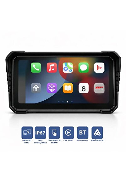 GP KOMPOZİT VOVEL M-790 6.25” EKRAN ÖN ARKA KAMERALI MOTOSİKLET CARPLAY ANDRO...