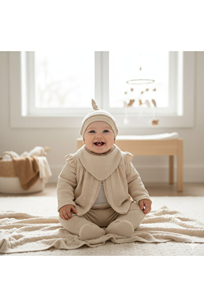 Moi Noi Yenidoğan Kız Bebek 5 Parça Zıbın Seti 0-3 AY