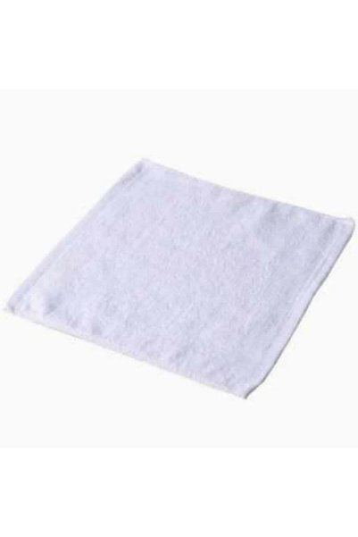 BYFT Iris Face Towel 33 x 33 Cm 600 Gsm White Plain 100% Cotton Highly Absorbent Set of 06