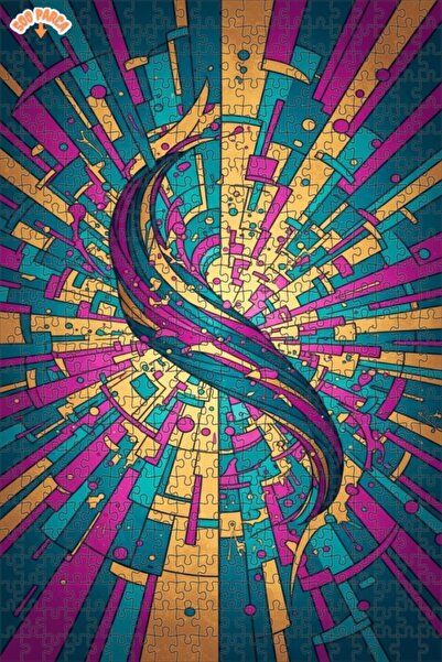 Teona Ahşap لغز خشبي مؤطر من طبقتين من Energetic Modern Art، 500 قطعة، مقاس 5...