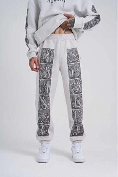 Machinist Ανδρικό oversized Jogger με τύπωμα Φούτερ παντελόνι Space Grey