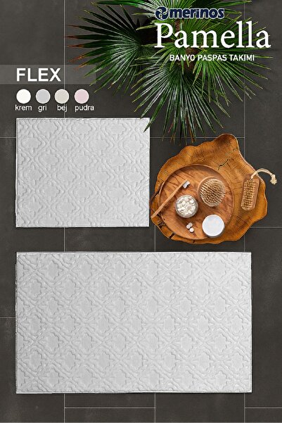 Merinos Set de covorașe de baie Pamella 2 piese Flex Crem