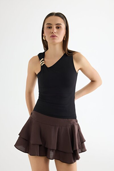 Quzu Women's Blouse Blz01422 Black