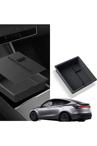 TESLA Juniper Orta Konsol Düzenleyici - Siyah - Üst Kapağı ile Alt ve Üst 2 P...