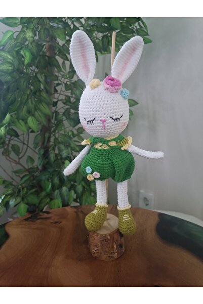 Handmade Amigurumi Tavşan Uyku ve Oyun Arkadaşı 30 cm.