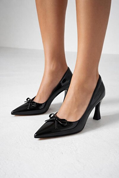 DORA -γυναικεία γόβα στιλέτο με μυτερή μύτη, λεπτές γυναικείες γόβες, λουλουδ...