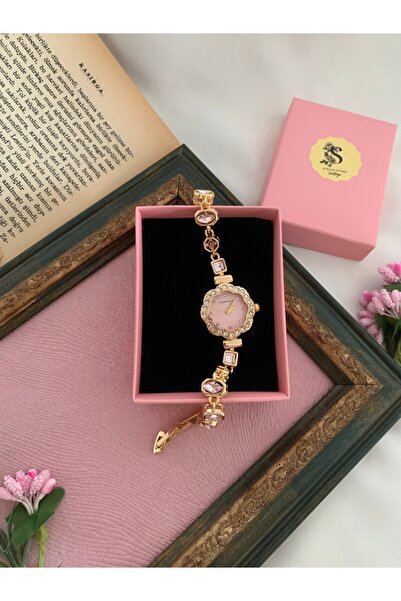 Choppers Flower Stone Adjustable Cord Vintage Watch in Gift Box