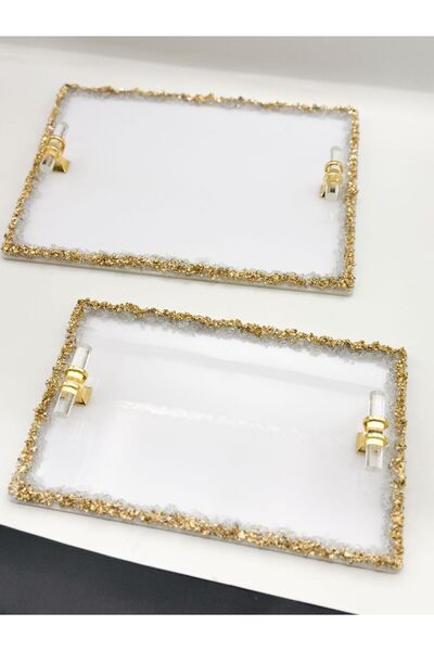 E Elmas Tavă din plexiglas cu pietre pentru propunerea de logodnă