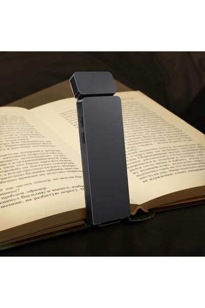 Choice Deep Black LED Rechargeable Clip-On Book Light 3 Colors 5 Brightness B...