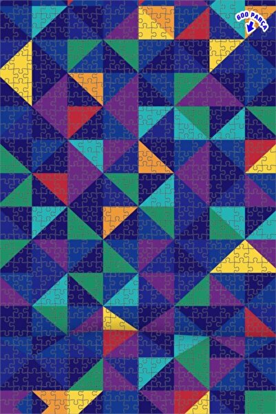 Teona Ahşap لغز خشبي فني حديث بألوان زاهية ونقوش هندسية 600 قطعة 50x35