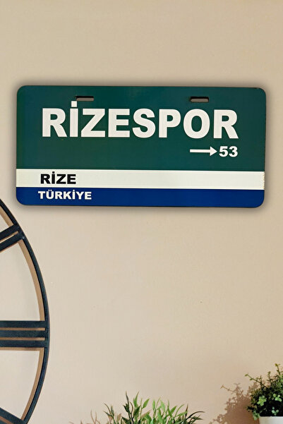 DURUSA Πινακίδα τοίχου Rizespor 53, Διακοσμητικό προϊόν από MDF, Rize Τουρκία...