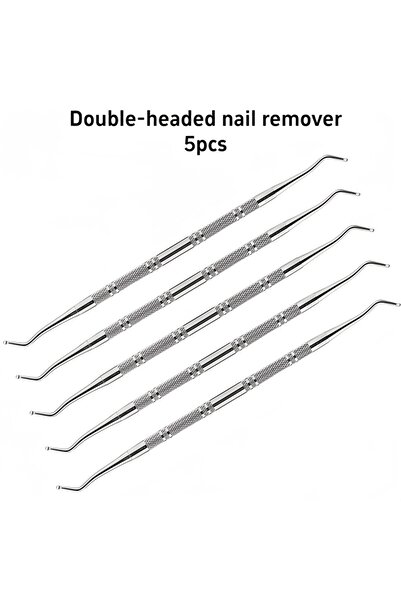 Choice 5 قطع / 3 قطع من مزيل أظافر القدم الفضي ذو الرأسين المصنوع من الفولاذ ...