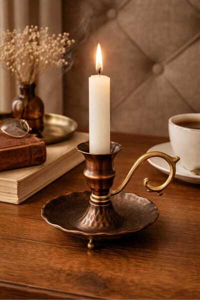 COHO Şamdan Dekoratil Şık Modern Tasarım ( BAKIR)