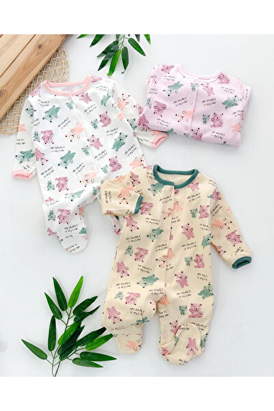 hümabebe My Family Is My Life Boydan Snap-Footed Transitional 3-Piece Jumpsui...