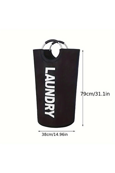 Choice Black 90L/23.8gallons Laundry Basket Foldable Portable Fabric Dirty Cl...