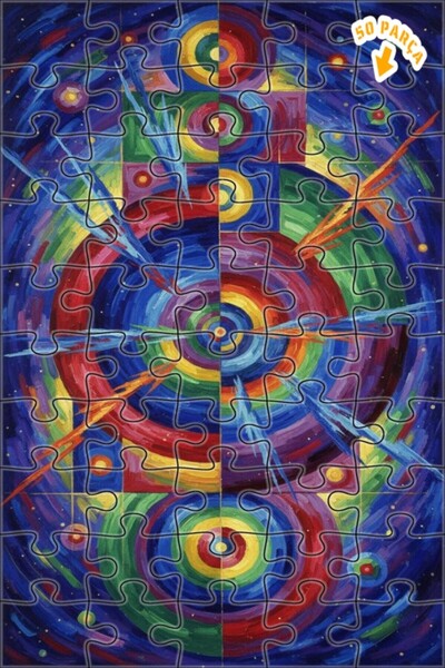 Teona Ahşap لغز خشبي مؤطر ذو طابقين بتصميم عصري بلمسة فنية من Universal Color...