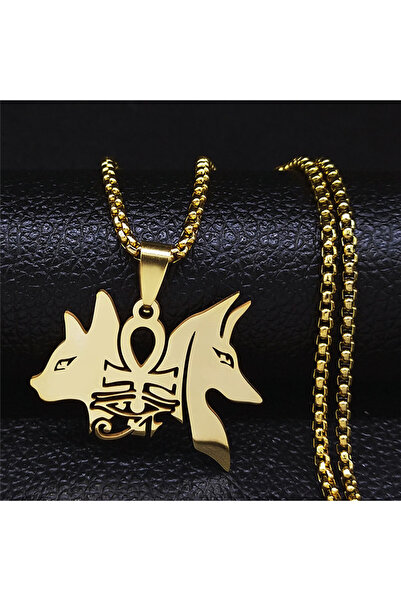 Choice H 60cm BOX GD Egyptian Scarab Eye of Ra Horus Symbol Necklaces Stainle...