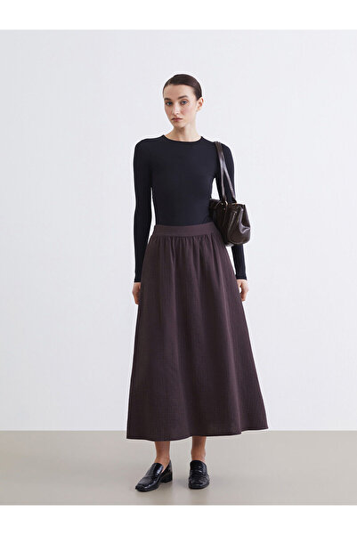 LC Waikiki Özmarka Νέα Σεζόν Φούστα με ελαστική μέση και ανάγλυφη υφή