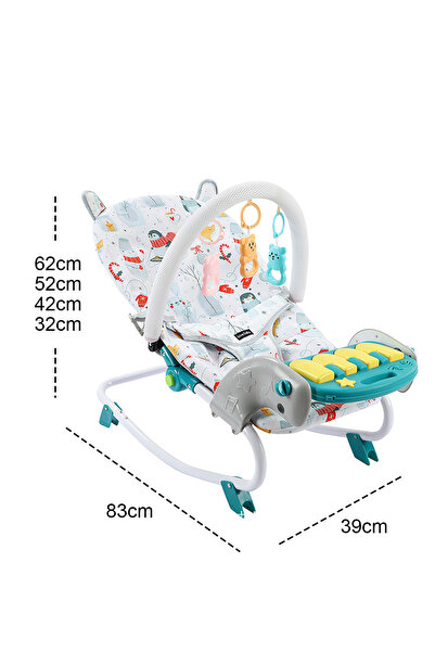 Ma Baby كرسي هزاز للأطفال قابل للتعديل والحمل