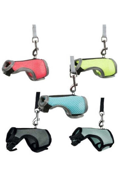 Trixie سرج ناعم مع مقود للحيوانات الأليفة الصغيرة - وردي/32 سم