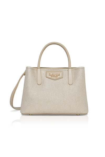 Lavie Luxe حقيبة غلام بيلا النسائية الصغيرة بثلاثة أقسام (بيج)