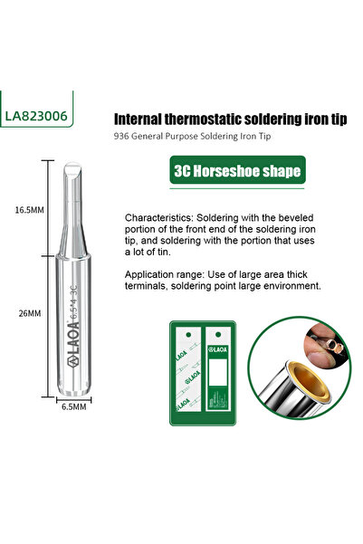 Choice4 LA823006 LAOA Lead-Free Soldering Iron Head Welding Station Ctant Tem...