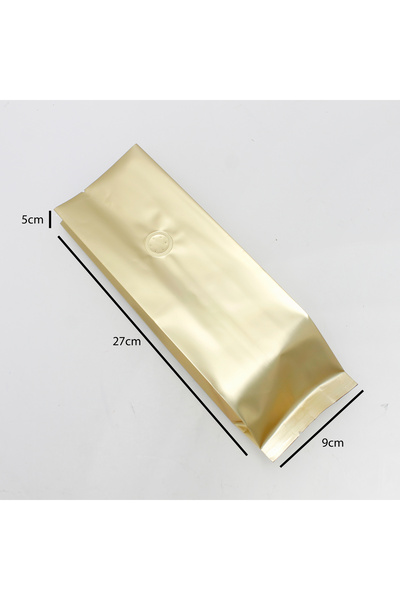 Generic 30 pieces of coffee packaging bags, gold color, dimensions 27×9×5