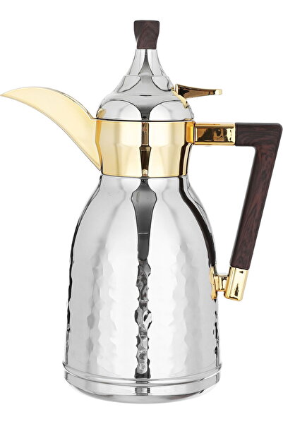 AZOZ MERCHLY Thermos, 0.60 L, Steel Inner Container, Steel Outer Body - Silve...