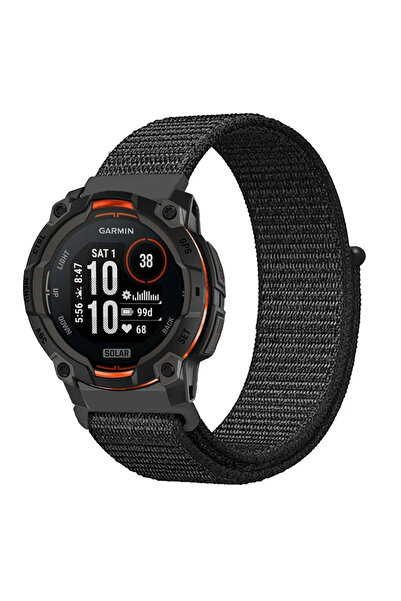Tagomoon Garmin INSTİNCT 3 45mm ile Uyumlu Kordon Cırt Cırtlı Spor Kumaş Kayış