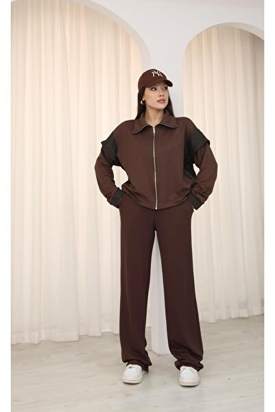 İgnites طقم قماش مودال مكون من قطعتين: سترة وبنطلون من قماش الباراشوت باللون ...