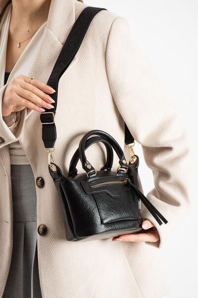 Berlin bags Τσάντα ώμου Abra συνδυασμός υφασμάτων από μαλακό δέρμα