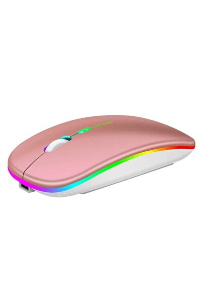 zola Optical mouse with WI-FI, multicolor LEDs, 11x6x2.5 cm, pink