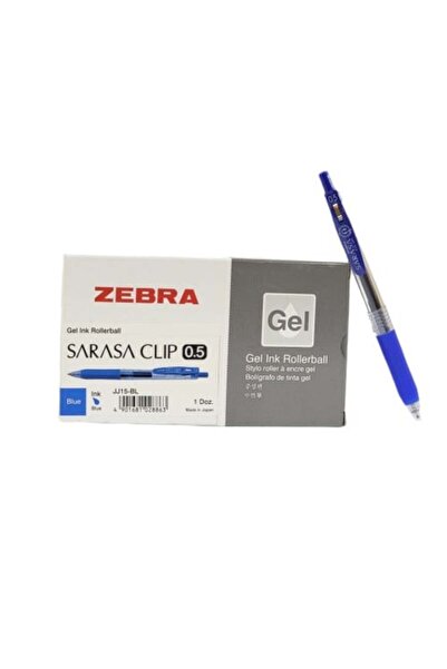 Zebra علبة اقلام زيبرا -ساراسا لون ازرق 0.5 عبوه 10