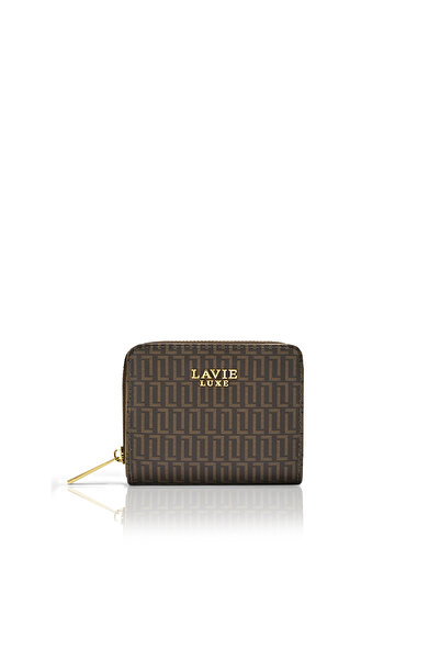Lavie Luxe Women's Mono Flap25 small zip around wallet (Coffee)