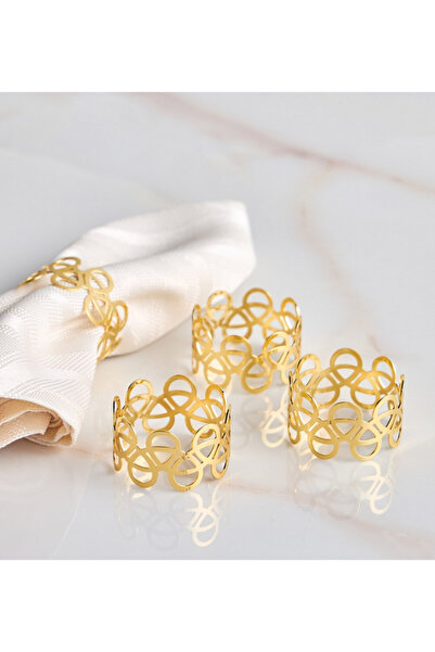 Generic Ara 4-Piece Napkin Ring Set - 4.6 cm