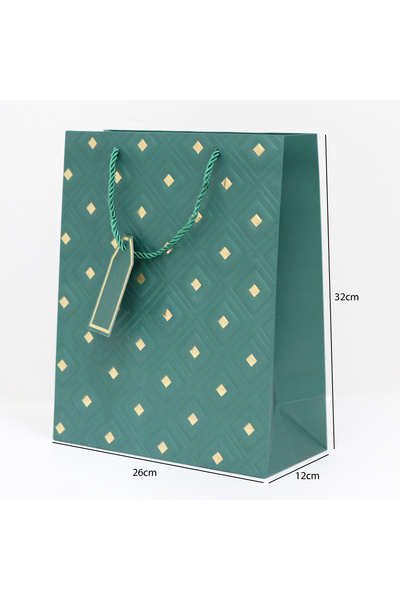 Generic 12 قطعة من أكياس هدايا مزخرفة بنقاط ذهبية اللون زيتي