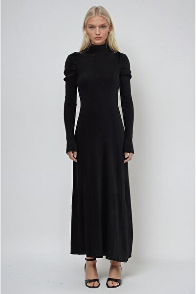 Lijuri Balloon sleeve turtleneck knit dress 2007