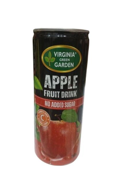 Virginia مشروب فاكهة التفاح من جاردن خالي من السكر 250 مل (عبوة من 5 قطع × 24)