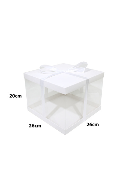 Generic 12 pieces of premium transparent white paper cake boxes