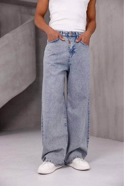 since 1990 man Manpuertas Men's High Waist Balloon Baggy Fit Loose Cut Jeans