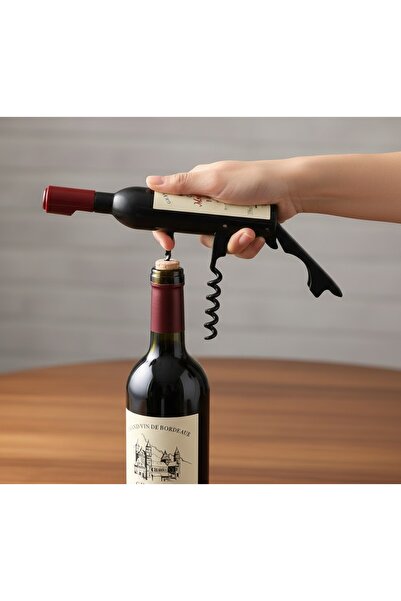 Kuzey Tacı Stainless Steel Corkscrew with Wine Bottle Design 12.5 cm – Wine O...